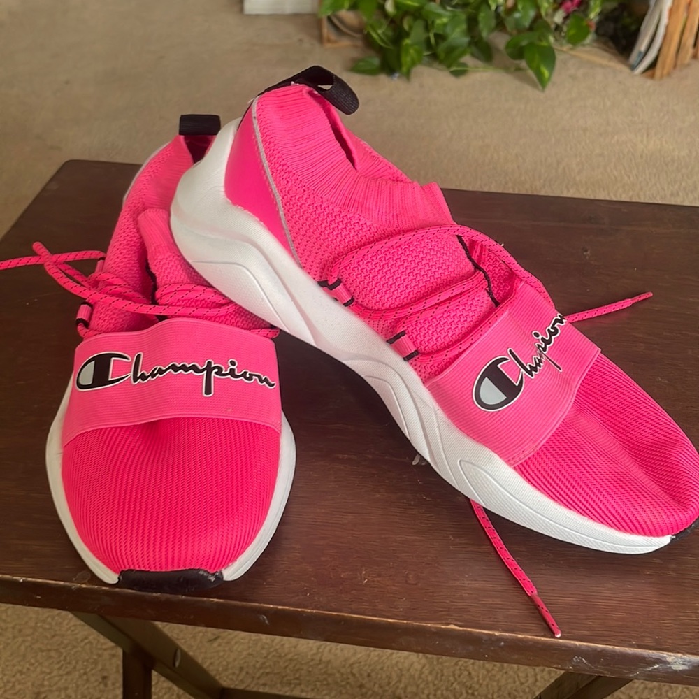hot pink champion sneakers